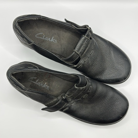 Clarks 37405 Woman's Mary Jane Closed-Toe Loafers Black Leather Size 10 - Picture 6 of 10